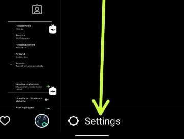 Tap on Settings to go Instagram settings to push notifications