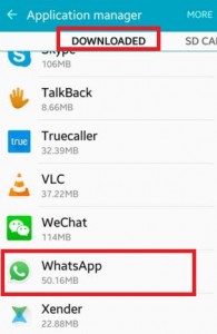 Tap on WhatsApp to disbale push notifications