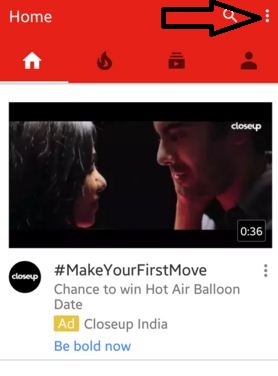 Tap on three vertical dots form top side corner YouTube