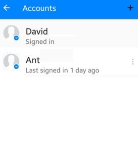 Add multiple account on facebook messenger