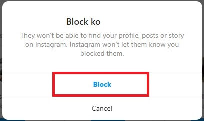 Block Instagram people on PC