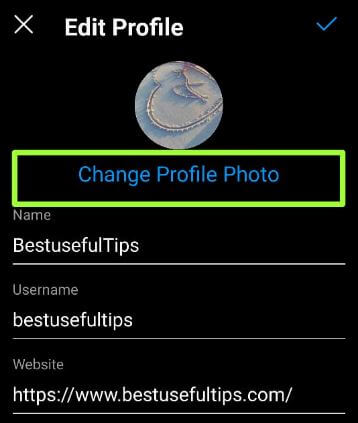 Change the profile photo on your Instagram Account Android Phone