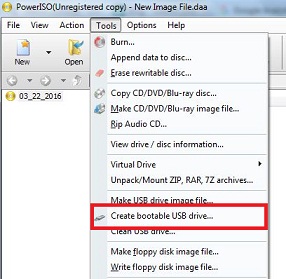 Create bootable USB drive