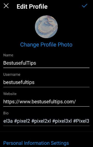 How To Edit Instagram Profile on Android