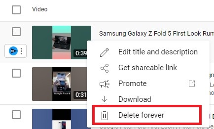 How to Delete Videos on YouTube Desktop