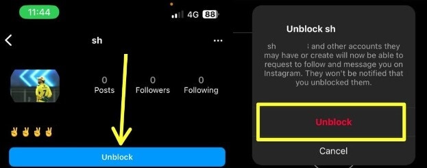 How to Unblock Somebody on Instagram iPhone