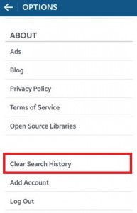 How to clear instagram search history android lollipop