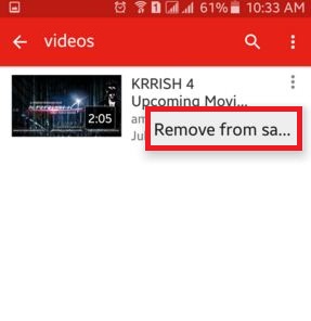 How to delete YouTube videos android phone