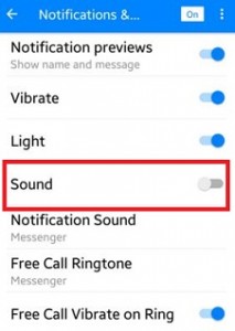 How to disable facebook messenger sound android lollipop