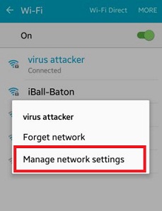 Manage network settings