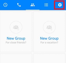 Tap on settings in facebook messenger app