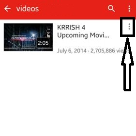 Tap on three horizontal dots from YouTube settings
