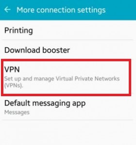 Tap vpn under connection settings