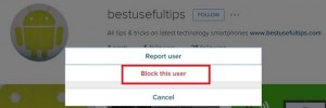 block someone in Instagram on Web