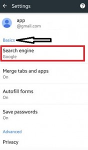 change default search engine android phone