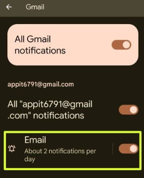 Change Gmail Notification Sound using Apps Settings on the Mobile