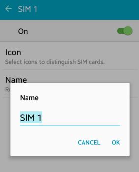 Change SIM card name android phone