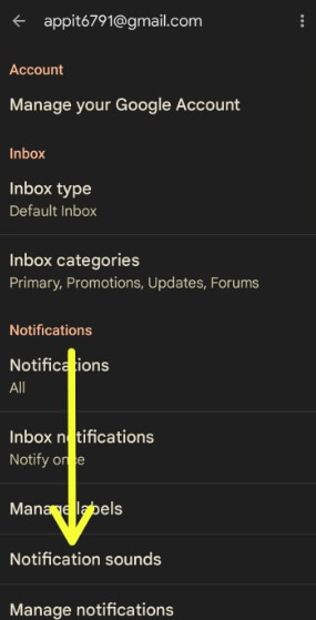 Gmail Notifications Sound Change Android