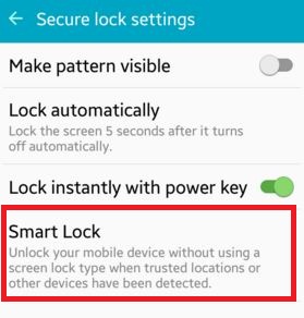 Tap on smart lock