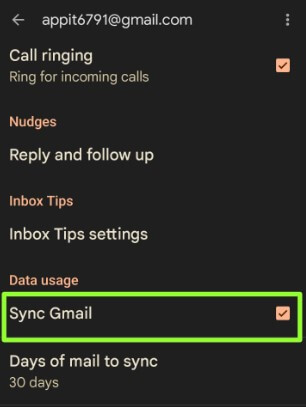 Turn sync Gmail off on your Android