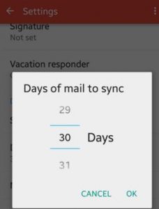 gmail sync mail days time