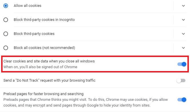 Automatically Delete Cookies on Chrome in PC