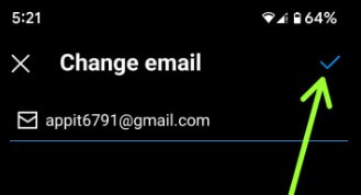 Change Email on Instagram Android device
