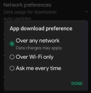 How to Set App Download Preferences on Android devices