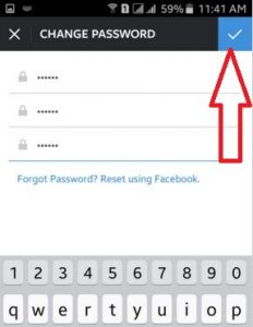 How to change instagram password android lollipop