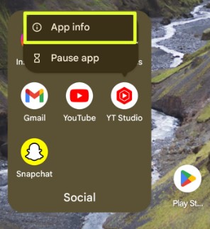 Open App Info on your Android Phone