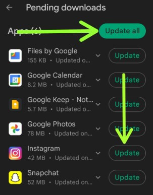 Update Android apps