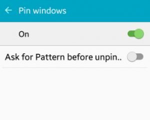 enable pin windows android lollipop