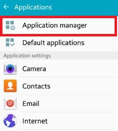 Tap on application manger under applications