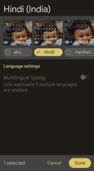 Set WhatsApp keyboard language as Hindi on Android Phone