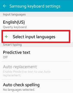 Change input language to set new keyboard language WhatsApp