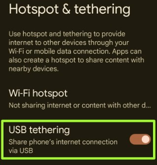 How to Turn On USB Tethering Android Devices