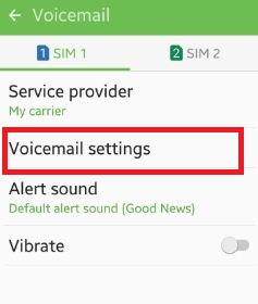 setup voicemail android