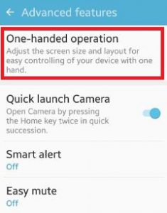 tap-on-one-handed-operation-under-advanced-features