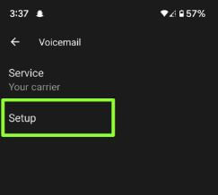 Voicemail settings on your Android device