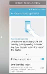 reduce screen size android