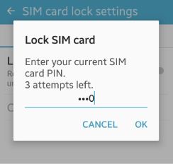 Activate SIM Card Lock in Android
