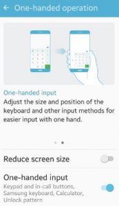 enable one handed operation android