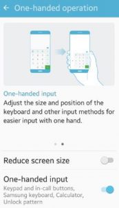 enable one handed operation android