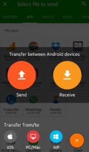 transfer files android to Windows phone