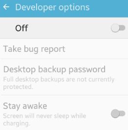 Developer option is disable in android m