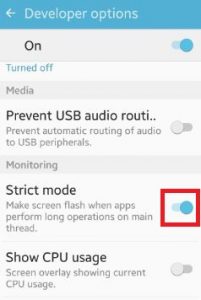 enable strict mode android
