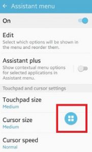 Open Assistant menu on android