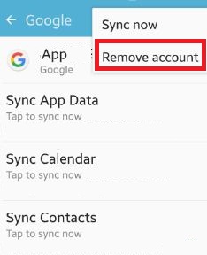Remove Google Account android m