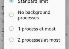 Set background process limit android