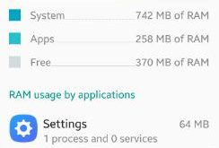 show cached processes android